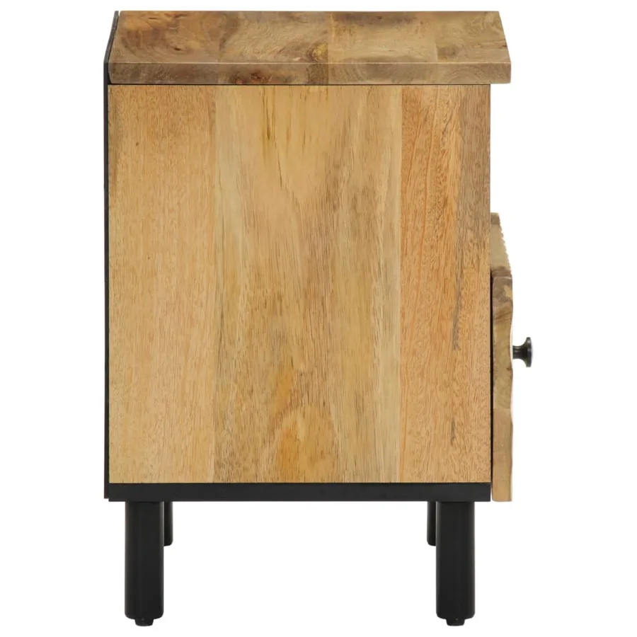 Table de chevet 40x33x46 cm Bois de manguier solide - 4