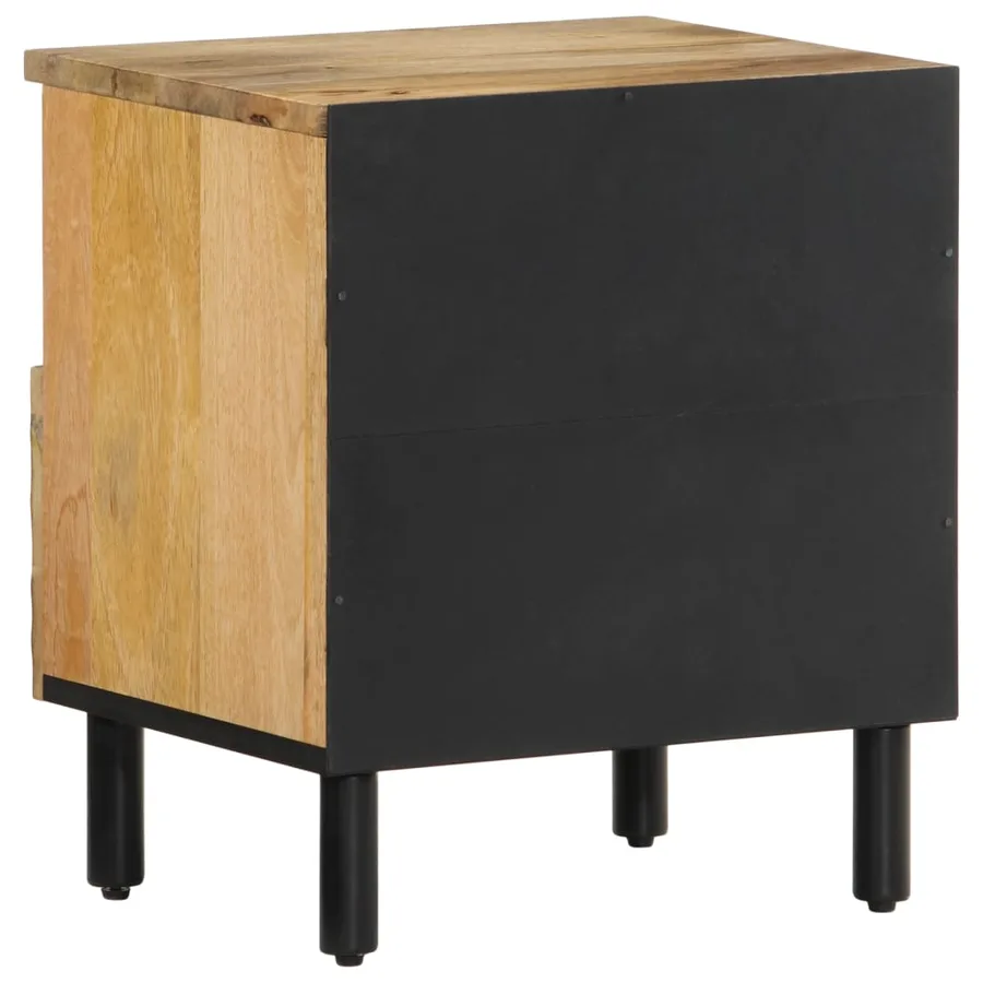 Table de chevet 40x33x46 cm Bois de manguier solide - 5