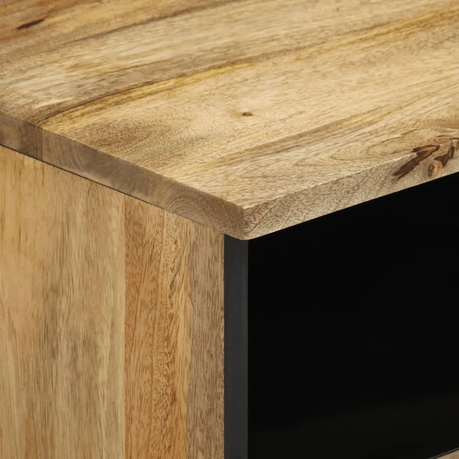 Table de chevet 40x33x46 cm Bois de manguier solide - 6