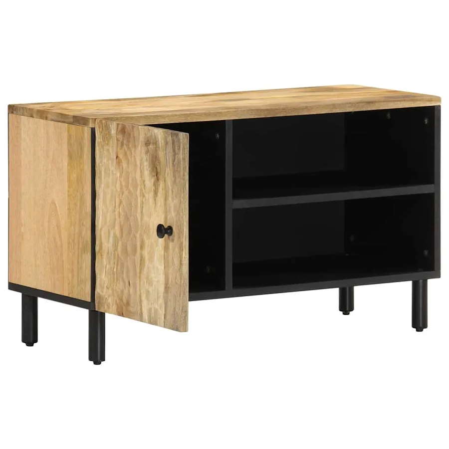 Meuble TV 80x31x46 cm bois massif de manguier - 2