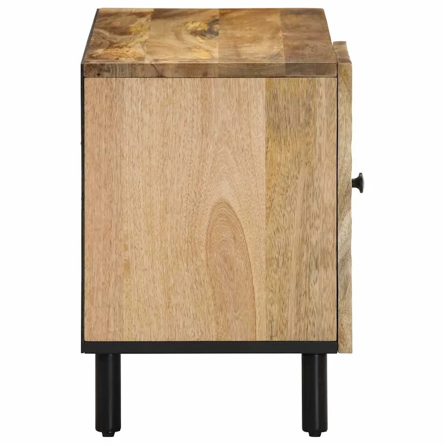 Meuble TV 80x31x46 cm bois massif de manguier - 4