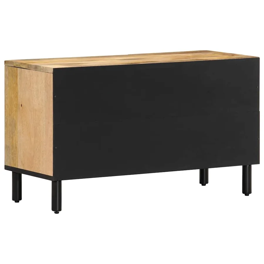 Meuble TV 80x31x46 cm bois massif de manguier - 5