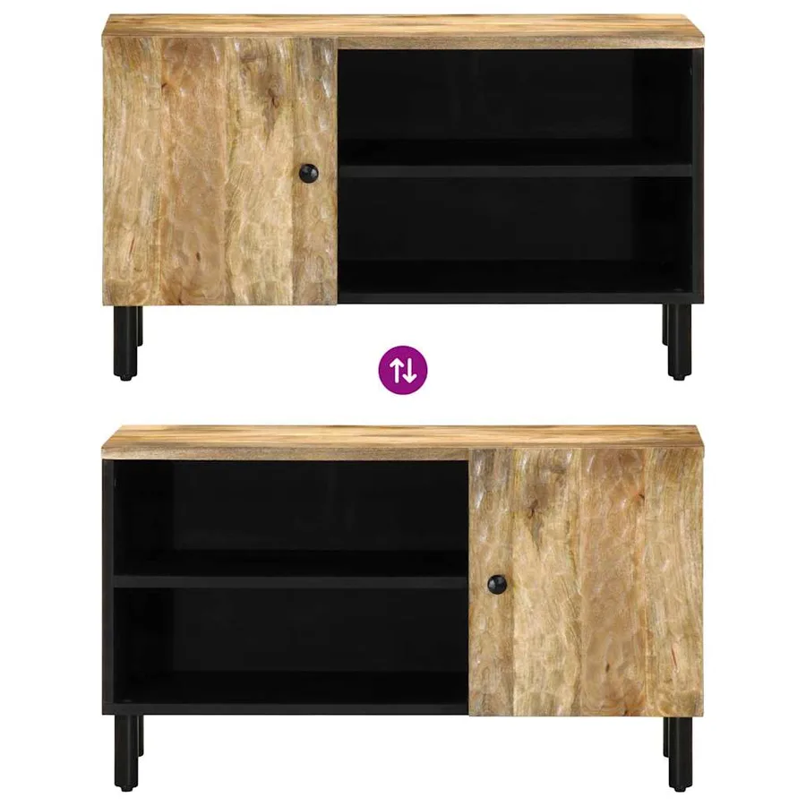 Meuble TV 80x31x46 cm bois massif de manguier - 6