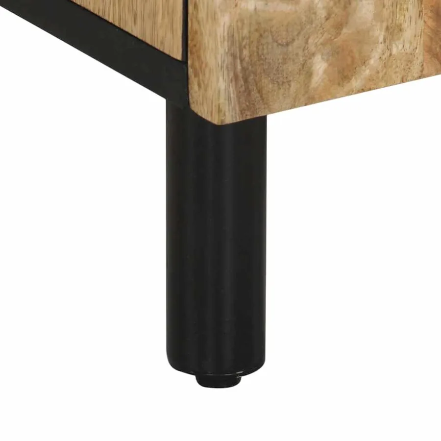 Meuble TV 80x31x46 cm bois massif de manguier - 9