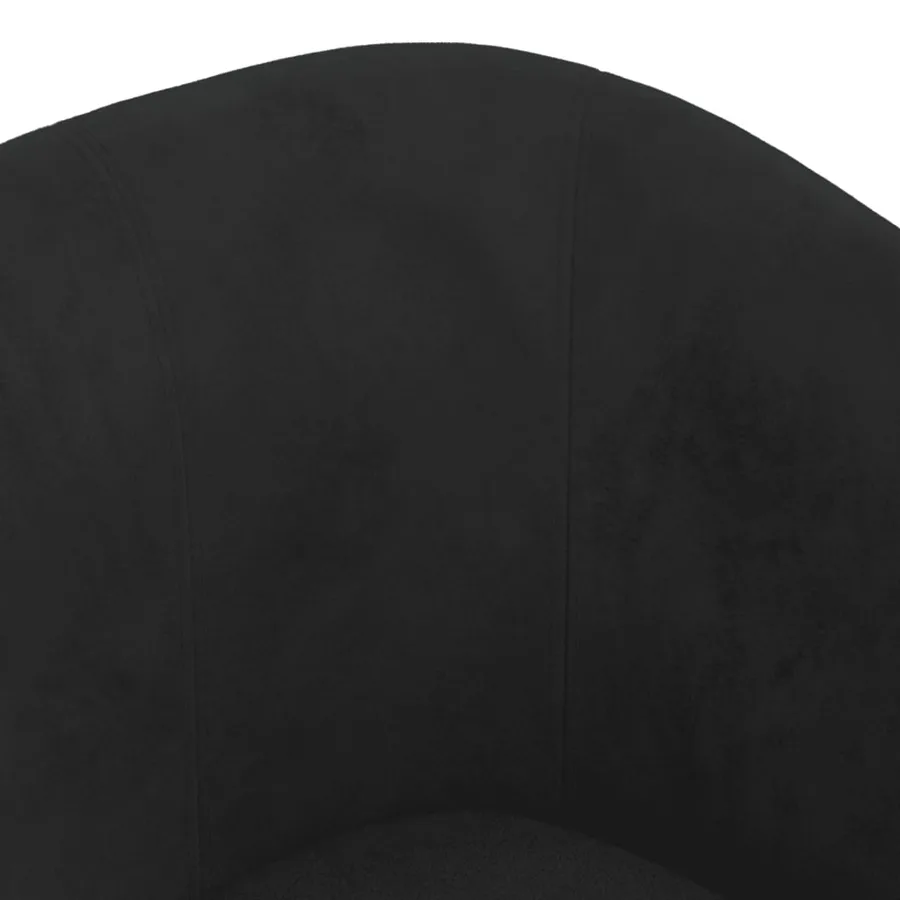 Chaise cabriolet noir velours - 6