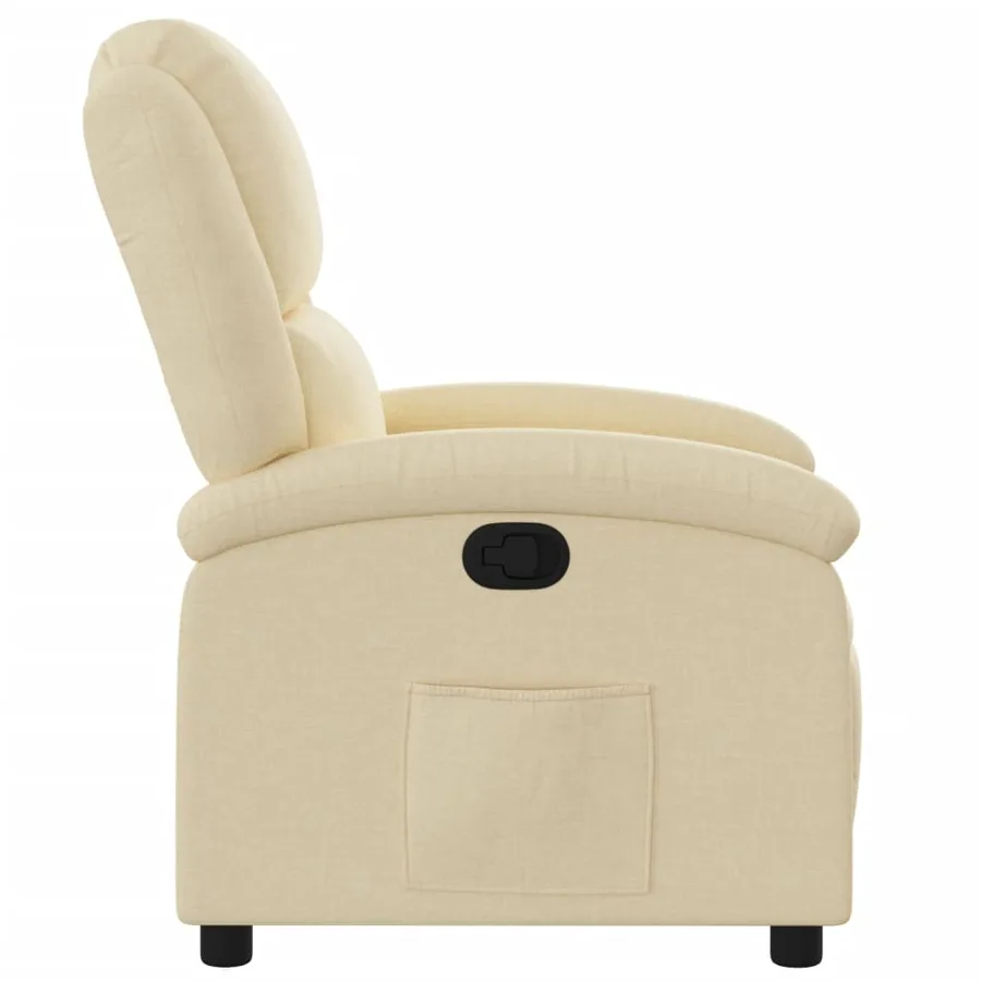 Fauteuil inclinable Crème Tissu - 4