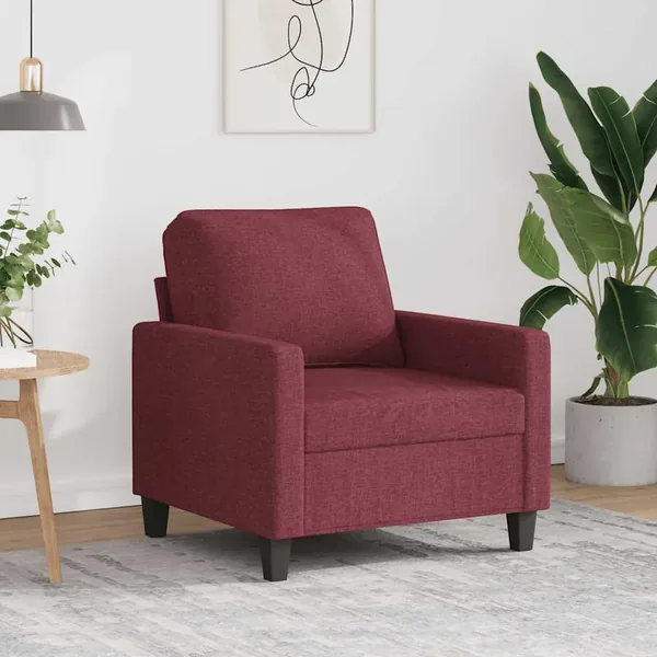 Fauteuil Rouge bordeaux 60 cm Tissu