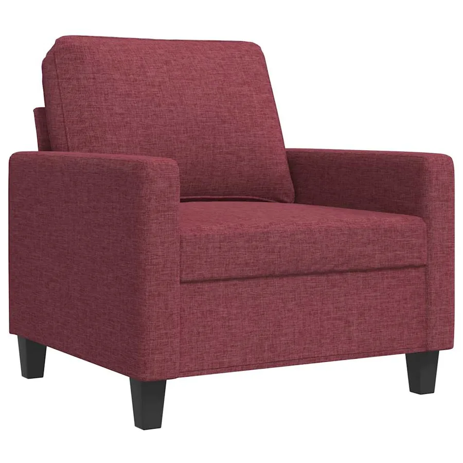 Fauteuil Rouge bordeaux 60 cm Tissu - 2