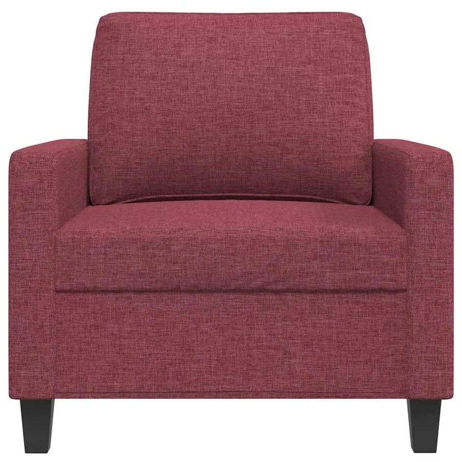 Fauteuil Rouge bordeaux 60 cm Tissu - 4