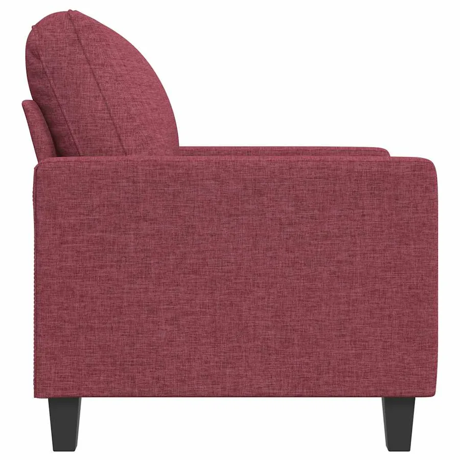 Fauteuil Rouge bordeaux 60 cm Tissu - 5