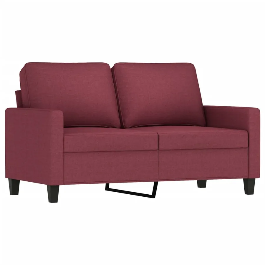 Ensemble de canapés 4 pcs avec coussins Rouge bordeaux Tissu - 4