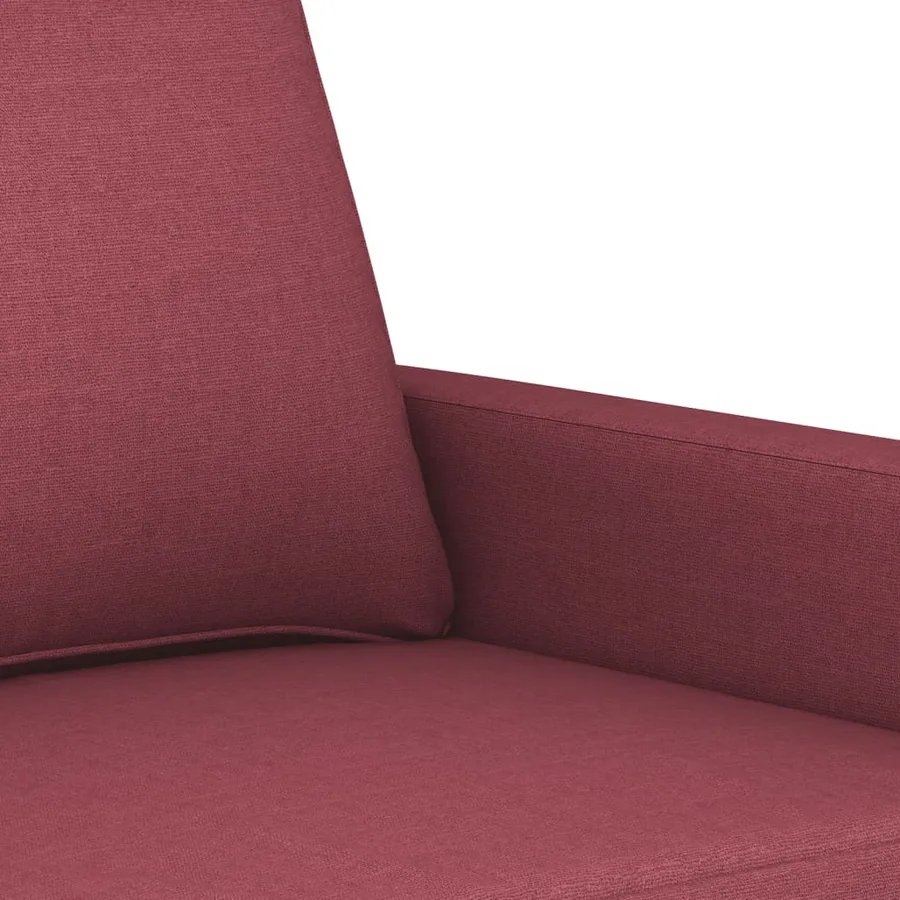 Ensemble de canapés 4 pcs avec coussins Rouge bordeaux Tissu - 7