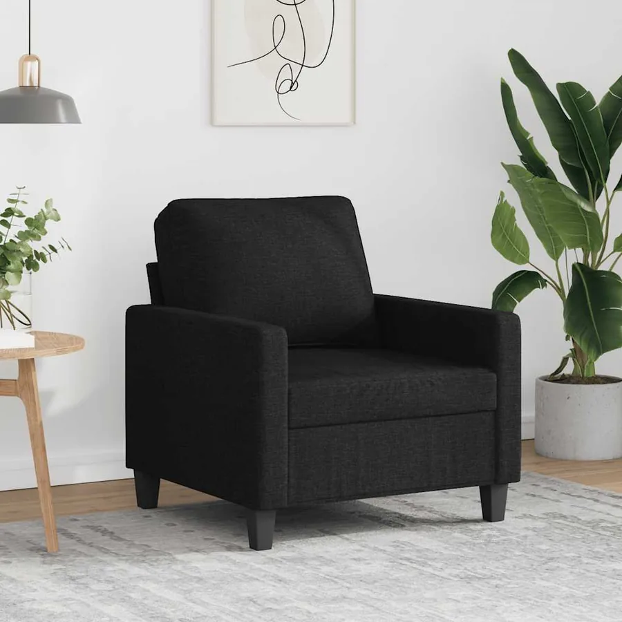 Fauteuil Noir 60 cm Tissu