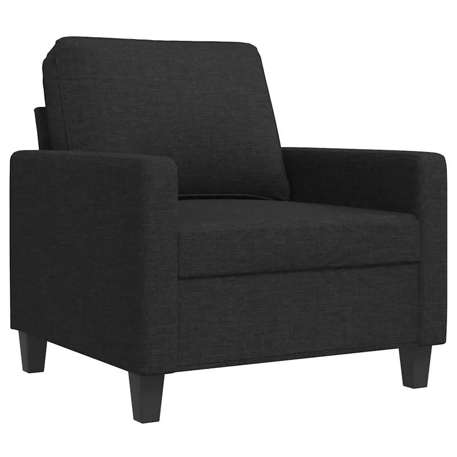 Fauteuil Noir 60 cm Tissu - 2
