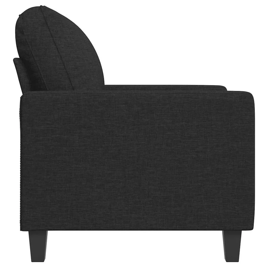 Fauteuil Noir 60 cm Tissu - 5