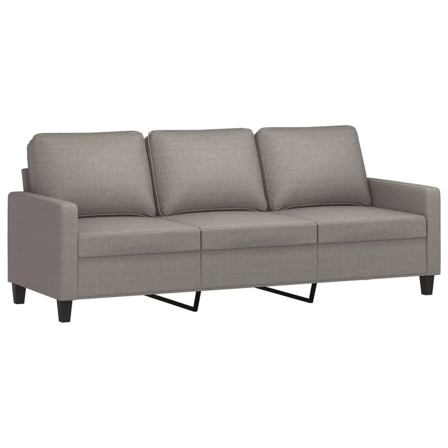 Ensemble de canapés 3 pcs avec coussins Taupe Tissu - 5