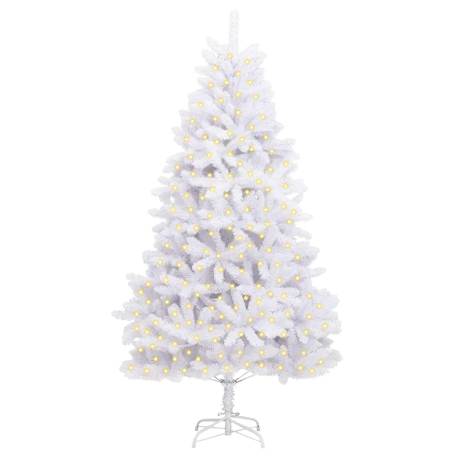 Sapin de Noël artificiel avec 300 LED Blanc 240 cm PVC et métal - 3