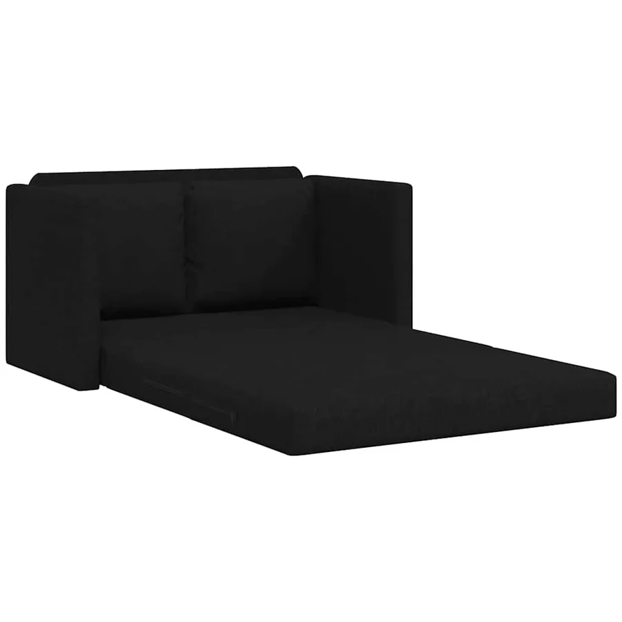 Canapé-lit 2 en 1 noir 112x174x55 cm tissu - 4