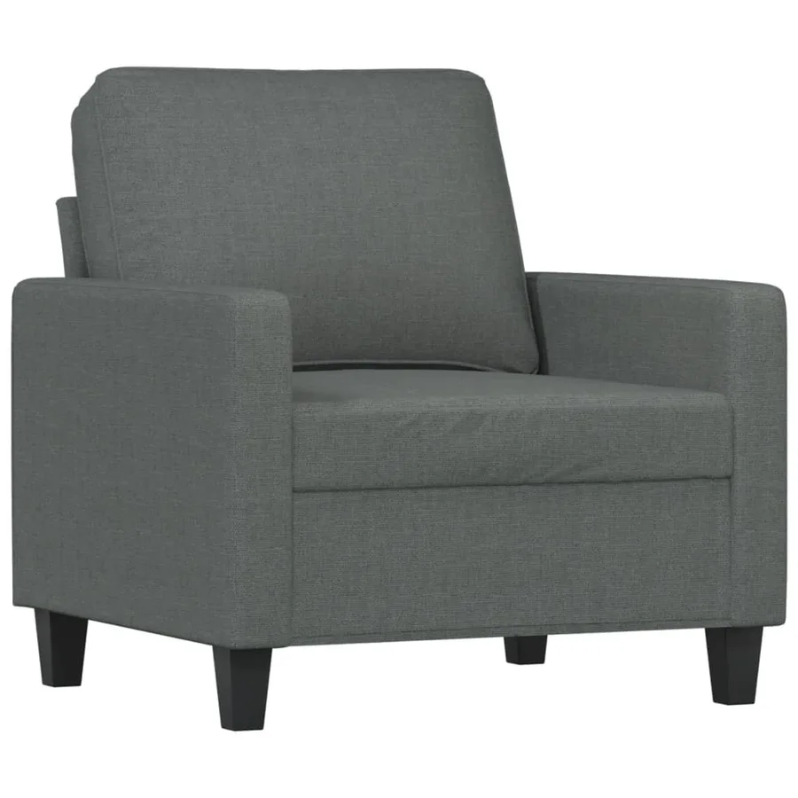 Ensemble de canapés 4 pcs avec coussins Gris foncé Tissu - 3