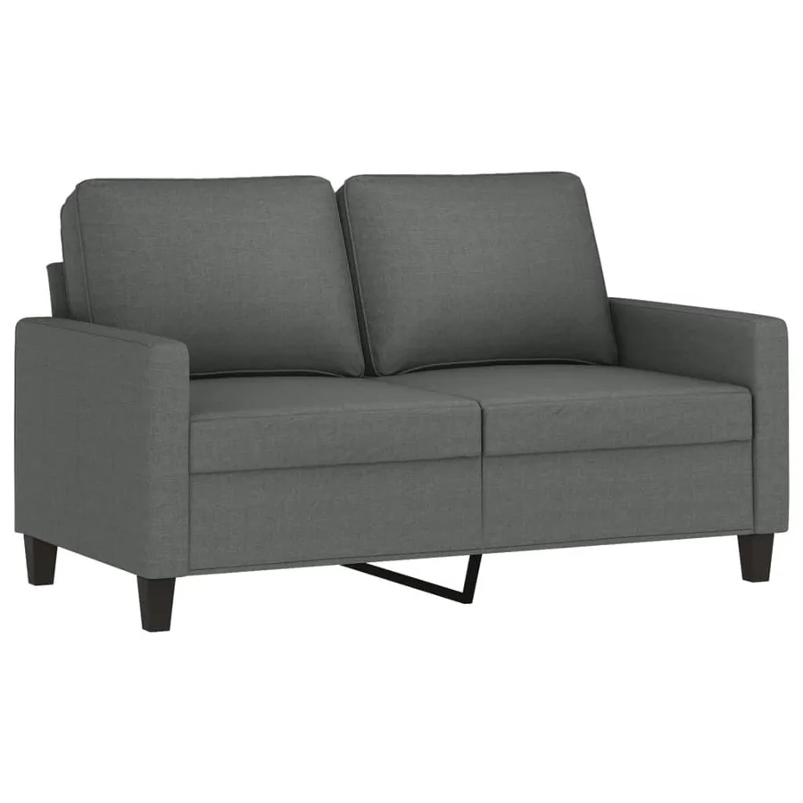 Ensemble de canapés 4 pcs avec coussins Gris foncé Tissu - 4
