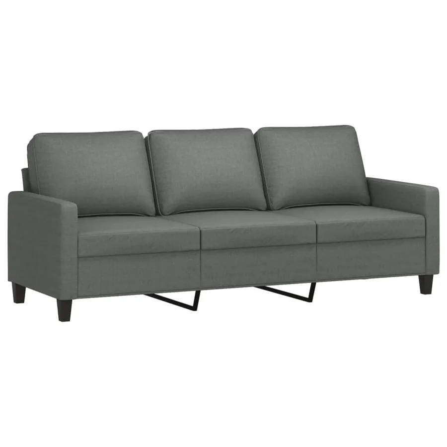 Ensemble de canapés 4 pcs avec coussins Gris foncé Tissu - 5