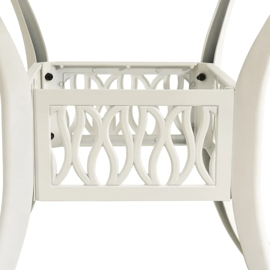 Ensemble de bistro 3 pcs Aluminium coulé Blanc - 13
