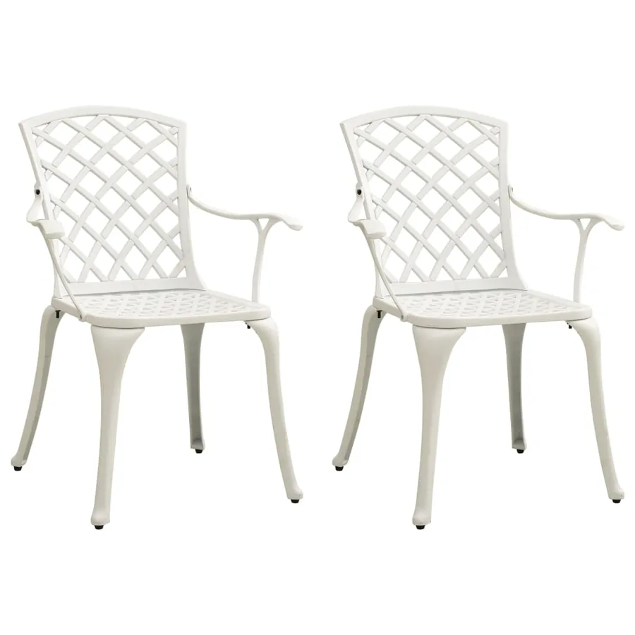 Ensemble de bistro 3 pcs Aluminium coulé Blanc - 3