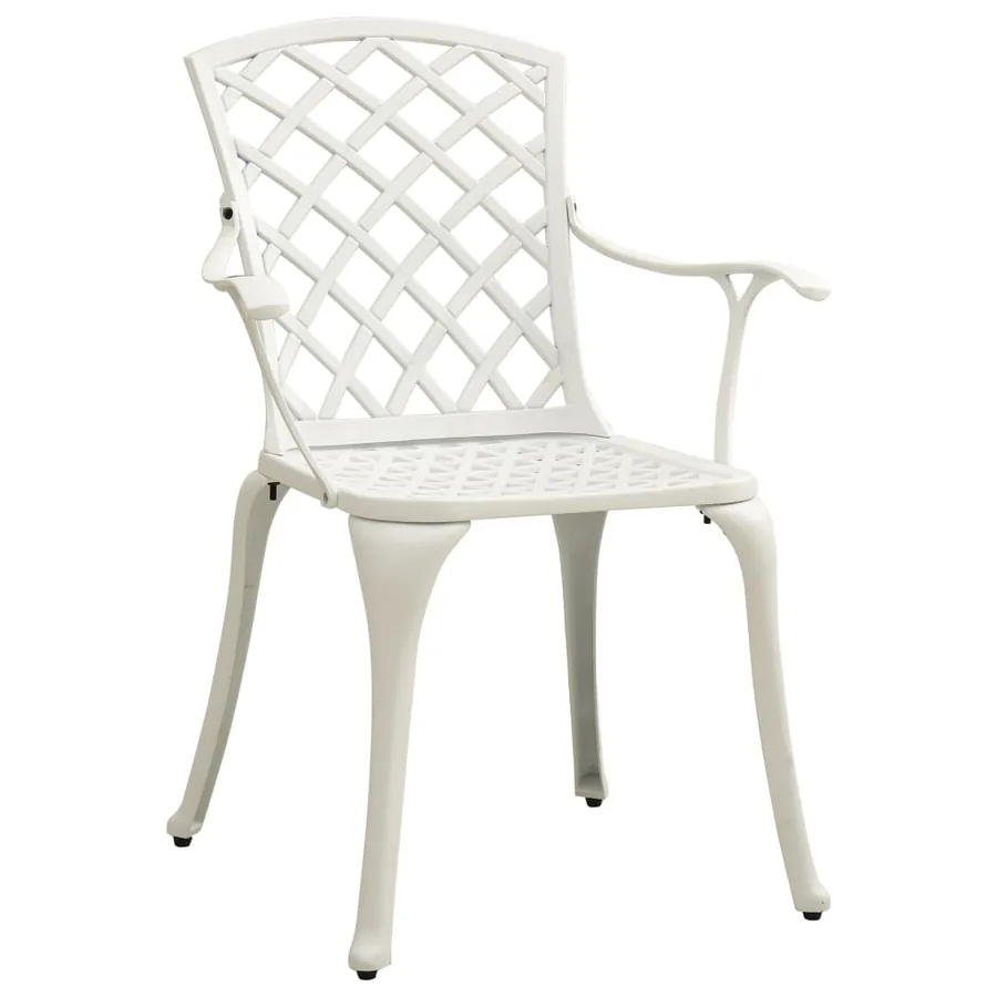 Ensemble de bistro 3 pcs Aluminium coulé Blanc - 4