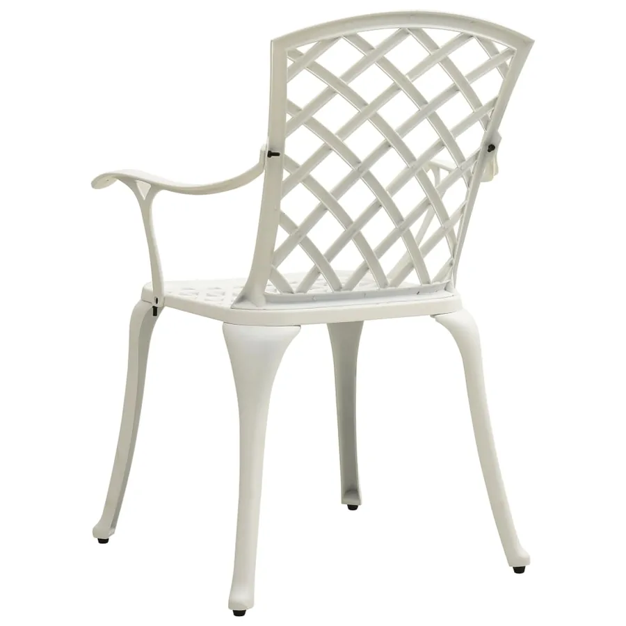 Ensemble de bistro 3 pcs Aluminium coulé Blanc - 7