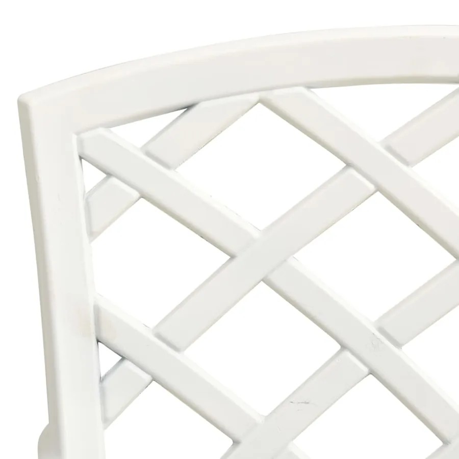 Ensemble de bistro 3 pcs Aluminium coulé Blanc - 9