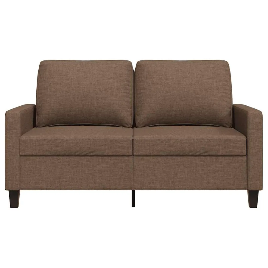 Canapé à 2 places Marron 120 cm Tissu - 4