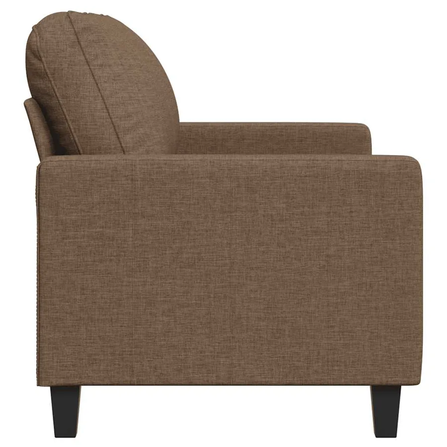 Canapé à 2 places Marron 120 cm Tissu - 5