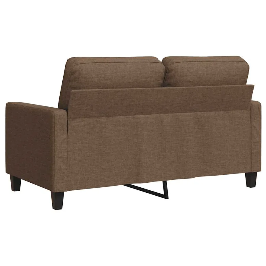 Canapé à 2 places Marron 120 cm Tissu - 6