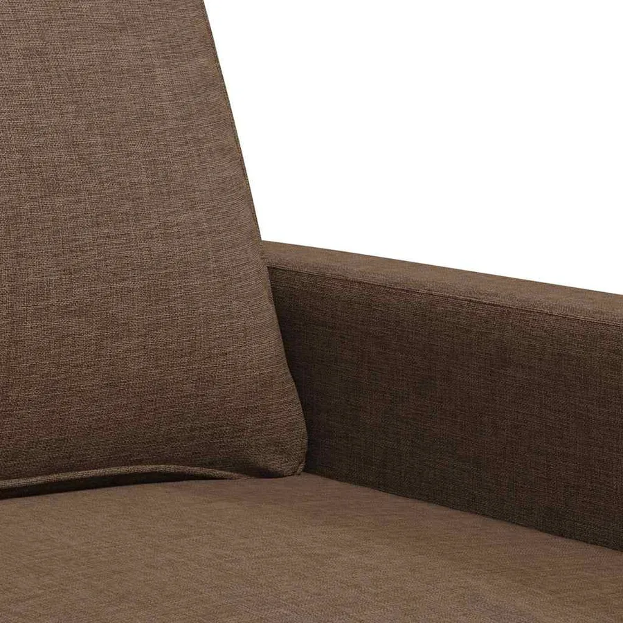 Canapé à 2 places Marron 120 cm Tissu - 7