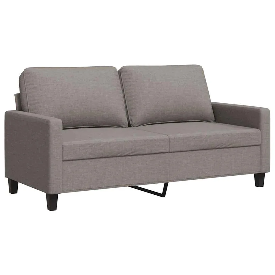 Canapé à 2 places Taupe 140 cm Tissu - 2