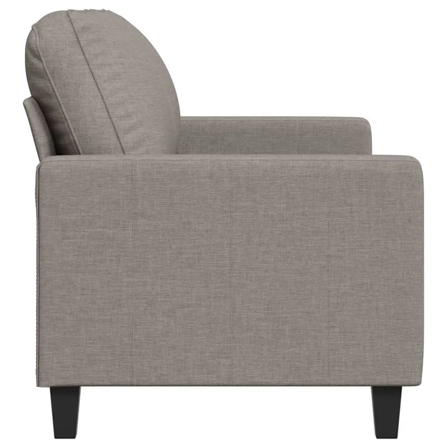 Canapé à 2 places Taupe 140 cm Tissu - 5