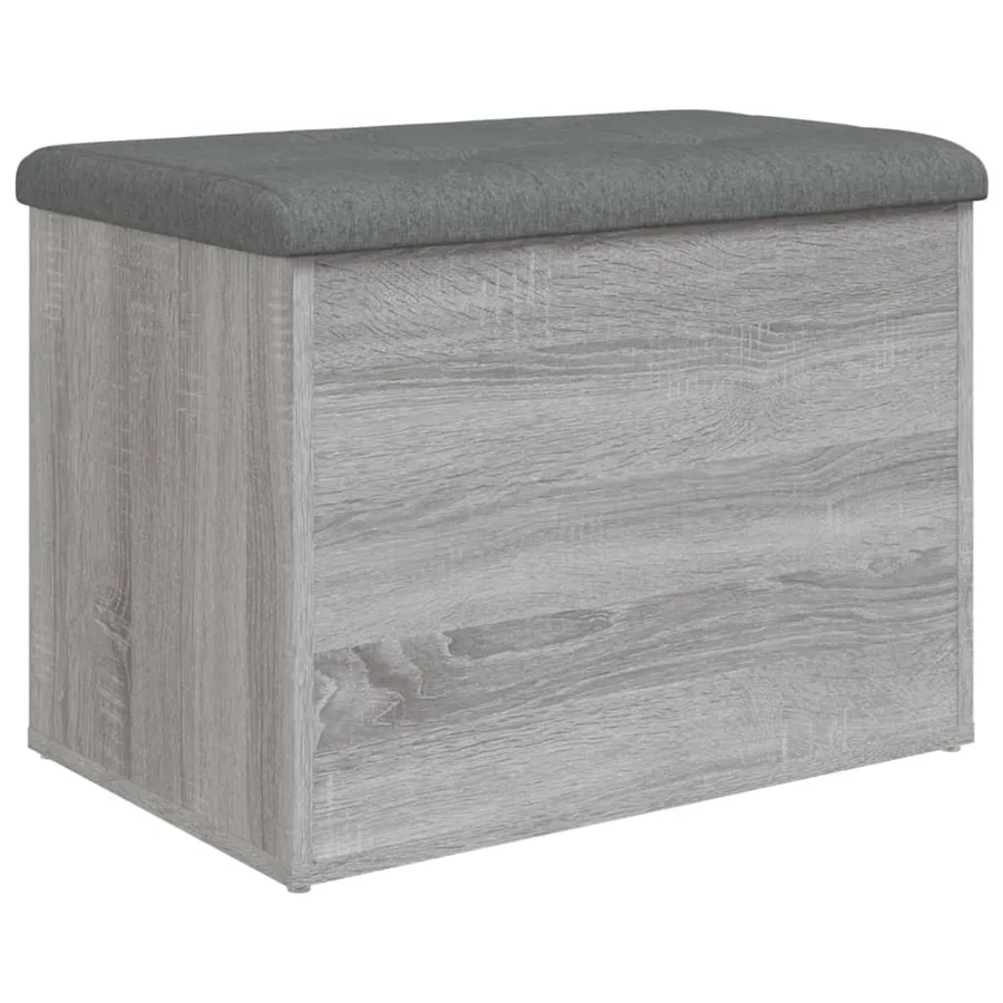 Banc de rangement sonoma gris 62x42x45 cm bois d'ingénierie - 6