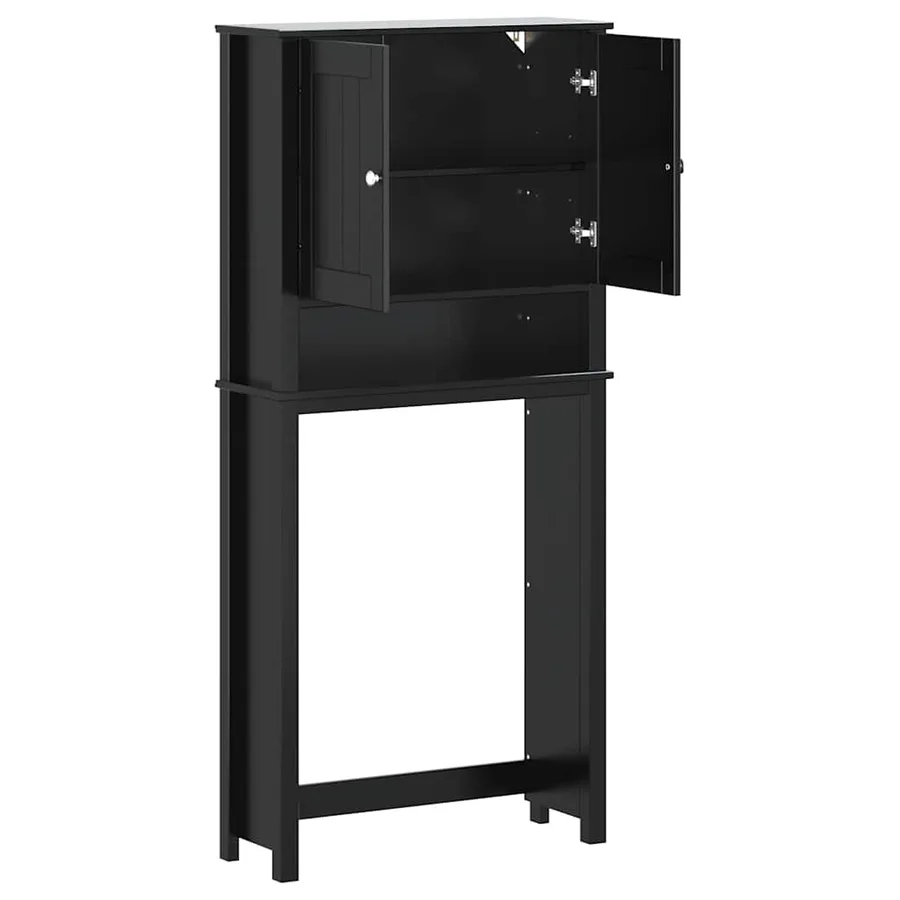 Armoire pour machine à laver BERG noir bois massif - 4