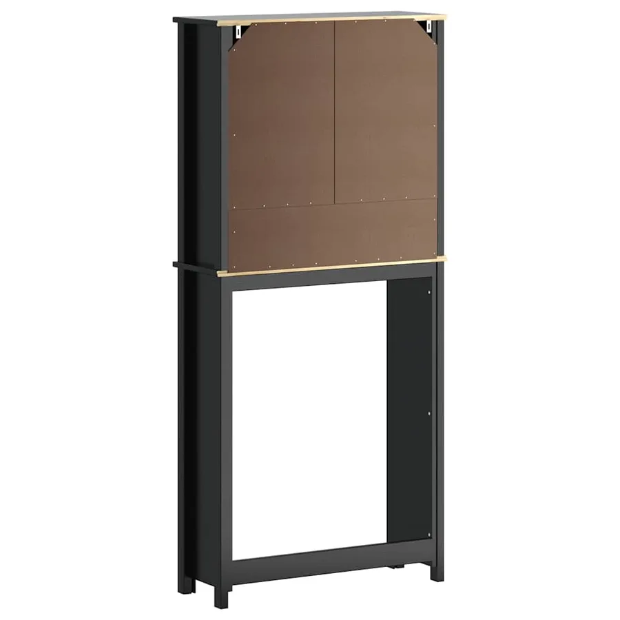 Armoire pour machine à laver BERG noir bois massif - 6