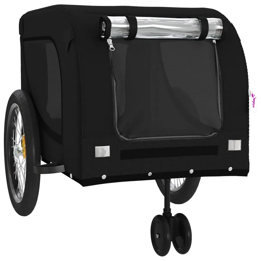 Remorque de vélo pour animaux de compagnie noir - 4