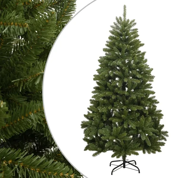 Sapin de Noël artificiel à charnières avec support vert 240 cm