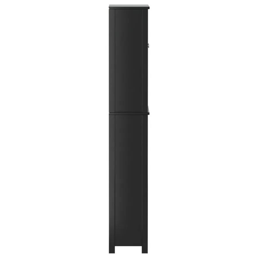 Rangement au-dessus de la cuvette BERG noir bois massif - 5