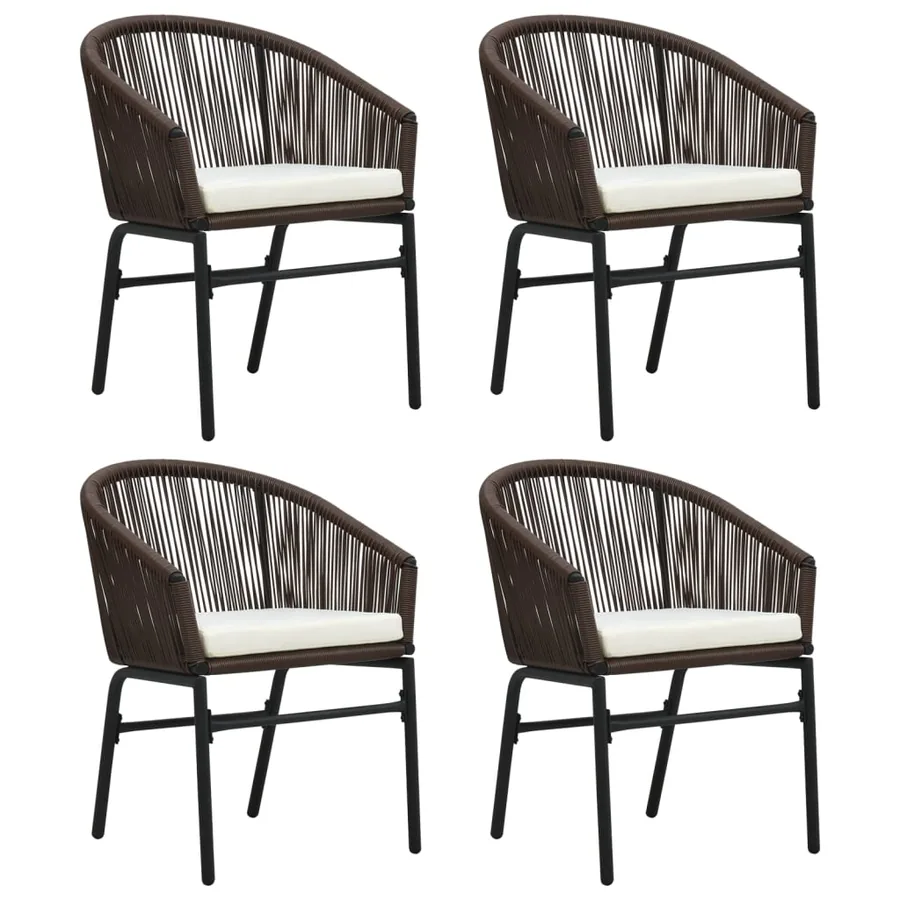 Ensemble à manger de jardin 5 pcs Marron - 3