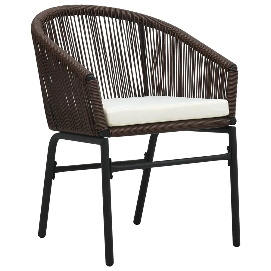 Ensemble à manger de jardin 5 pcs Marron - 4