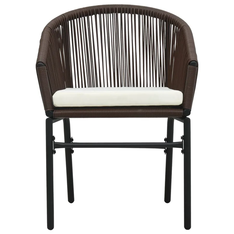 Ensemble à manger de jardin 5 pcs Marron - 5