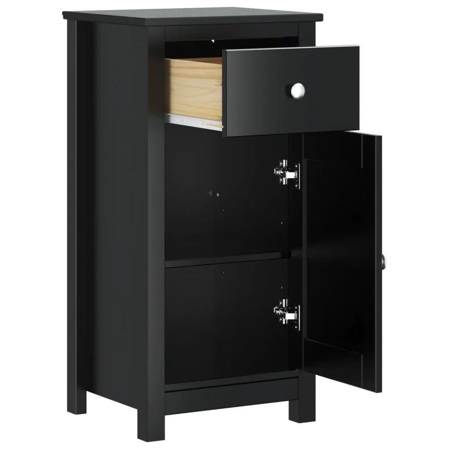 Armoire de salle de bain BERG noir 40x34x80 cm pin massif - 4