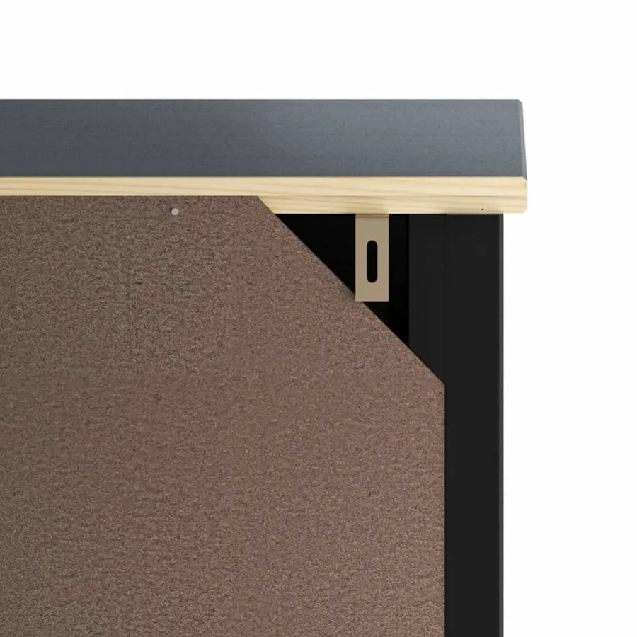 Armoire de salle de bain BERG noir 40x34x80 cm pin massif - 7