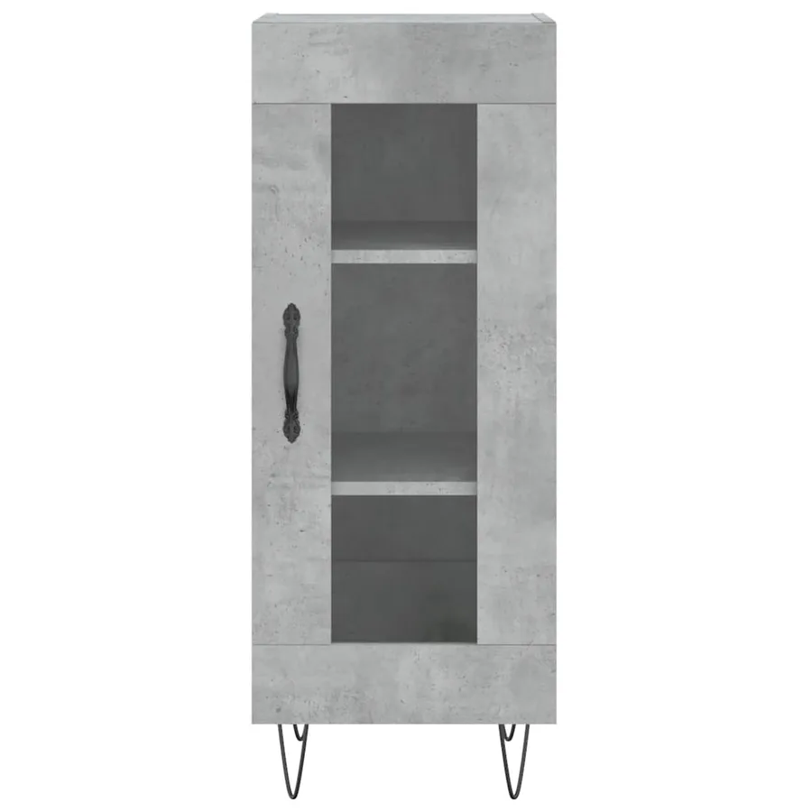 Buffet haut Gris béton 34,5x34x180 cm Bois d'ingénierie - 6