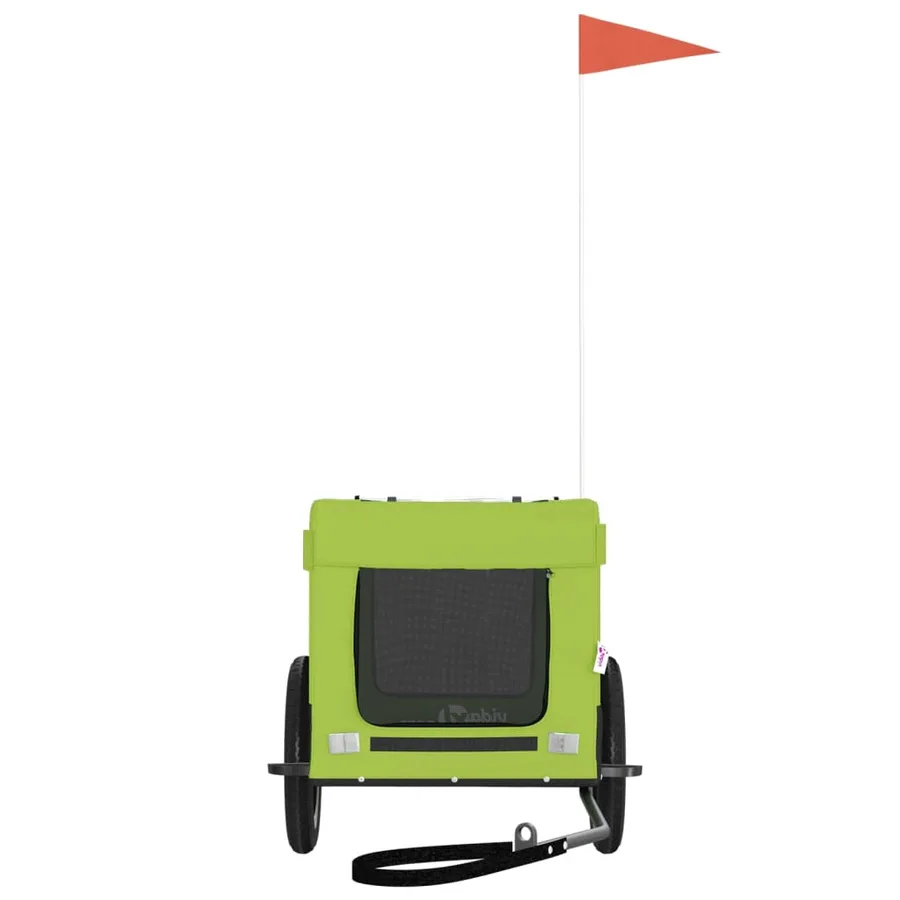 Remorque de vélo pour animaux de compagnie vert et noir - 5