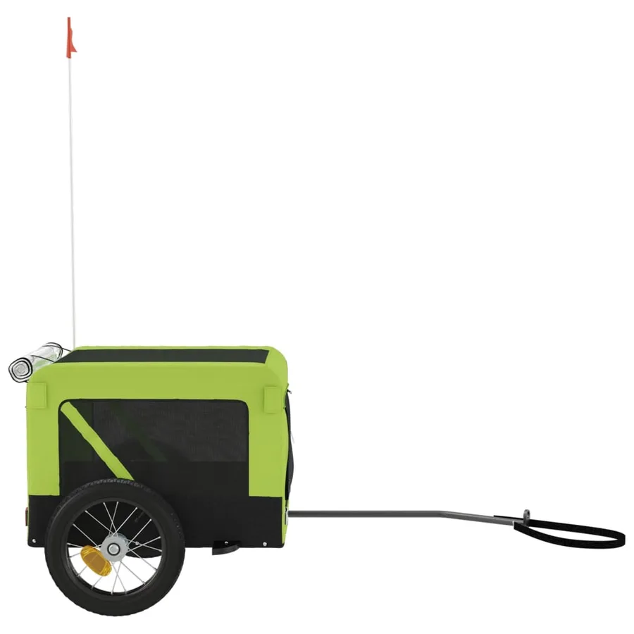 Remorque de vélo pour animaux de compagnie vert et noir - 7